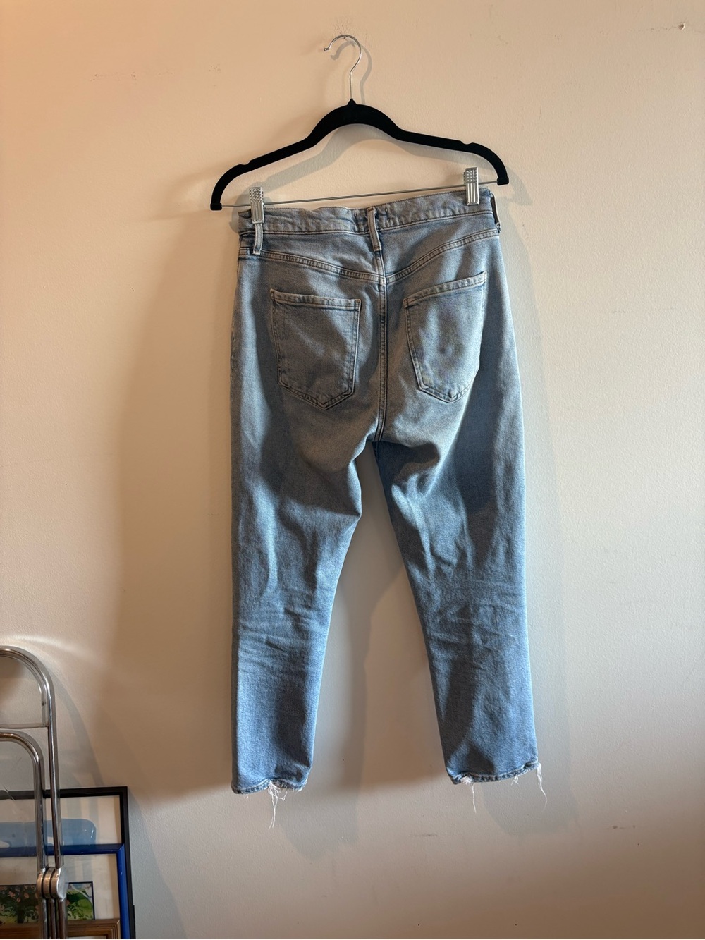 Agolde Light Blue Straight-Leg Jeans - Picture 3 of 4